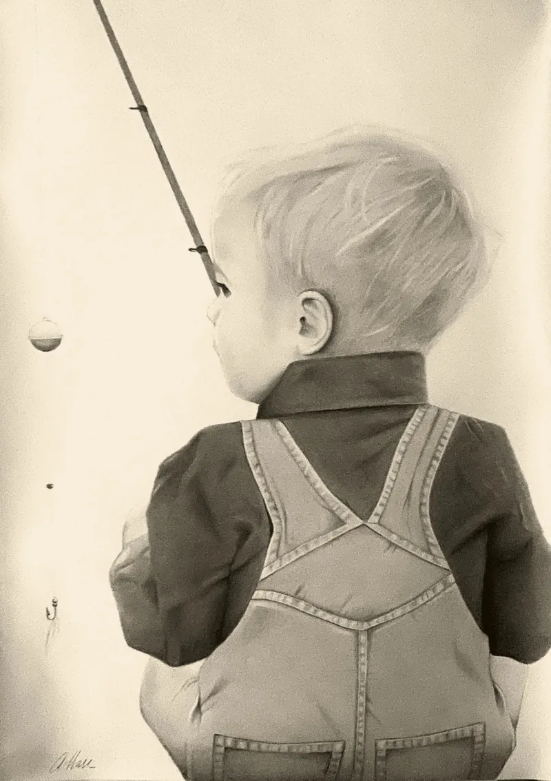 Boy fishing
