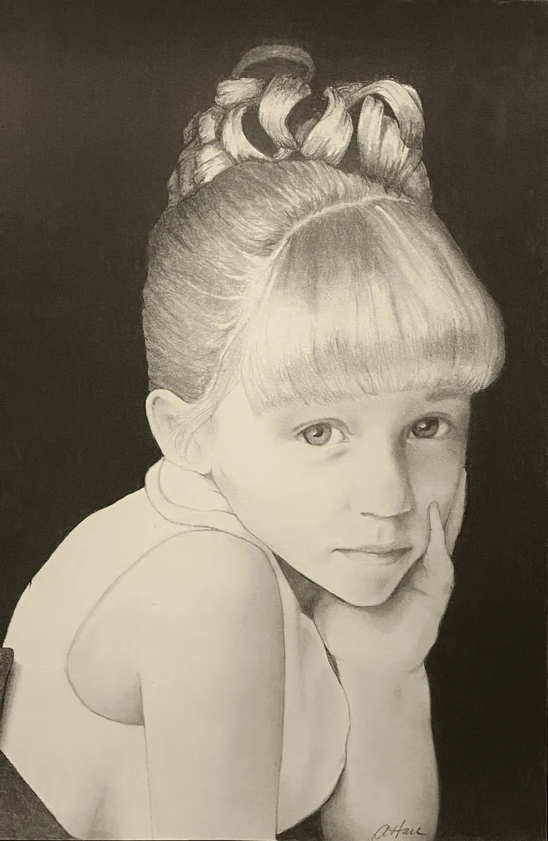 Girl with a braided updo