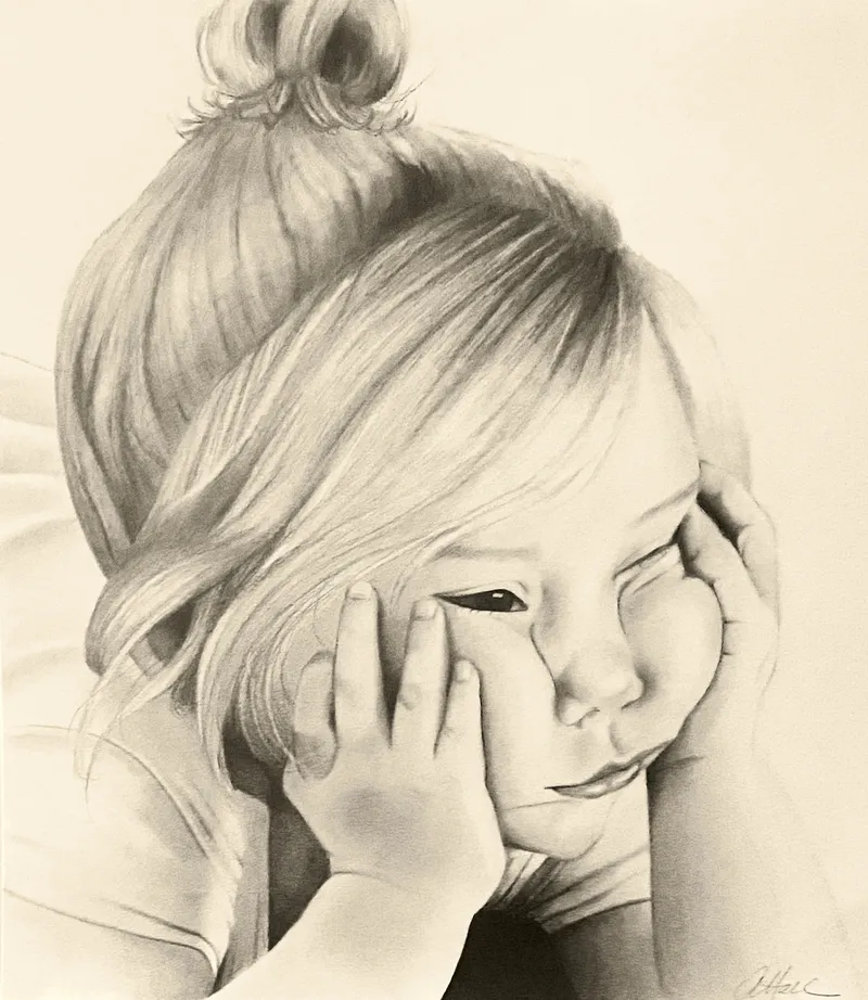 Girl resting her face in her hands